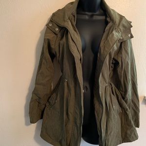 Hooded Olive Green Utility Jacket